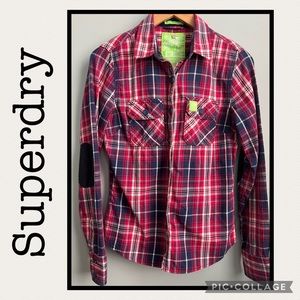 Superdry The Lumberjack Twill in Red and Blue Plaid Size M